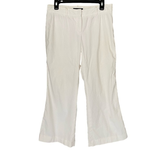 COPY - THEORY Pants Wide Leg  Cotton Ivory/White  Size 6 - Picture 7 of 16